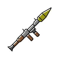 cohete lanzacohetes arma guerra color icono vector ilustración