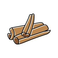 cinnamon food herb color icon vector illustration