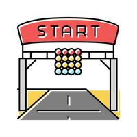start vehicle speed auto color icon vector illustration