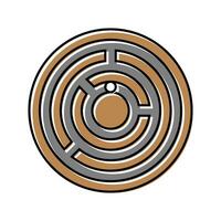 labyrinth game color icon vector illustration