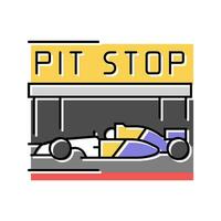 pit stop vehicle speed auto color icon vector illustration