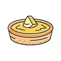 lemon tart sweet food color icon vector illustration