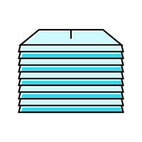 stack folded paper towels color icon vector illustration