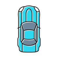 engine car top view color icon vector illustration