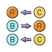 lógica matemáticas Ciencias educación color icono vector ilustración