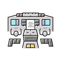 avionics systems aeronautical engineer color icon vector illustration