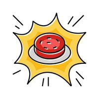 alert button color icon vector illustration