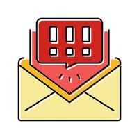 alert message color icon vector illustration