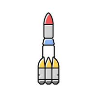 launch vehicle aeronautical engineer color icon vector illustration