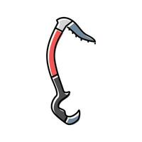 ice tool axe mountaineering adventure color icon vector illustration