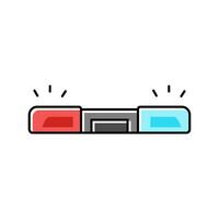 flashing lights alert color icon vector illustration