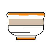 motivo taza japonés comida color icono vector ilustración