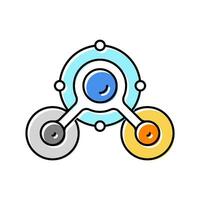 chemical bonds engineer color icon vector illustration