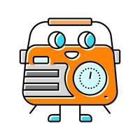 cd player retro music color icon vector illustration