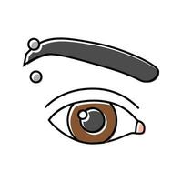 eyebrow piercing fashion beauty color icon vector illustration