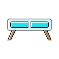 table soft cozy color icon vector illustration