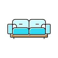 sofa soft cozy color icon vector illustration