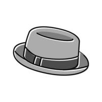 pork pie hat cap color icon vector illustration