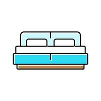 bed soft cozy color icon vector illustration