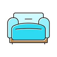 armchair soft cozy color icon vector illustration