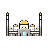 mezquita islam musulmán color icono vector ilustración