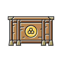 saisen monetary offering shintoism color icon vector illustration