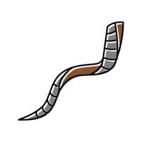 shofar cuerno judío color icono vector ilustración