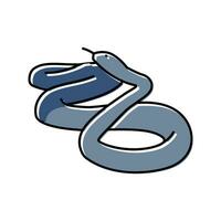 black mamba animal snake color icon vector illustration