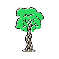 strangler fig jungle amazon color icon vector illustration