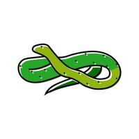 green tree python animal snake color icon vector illustration