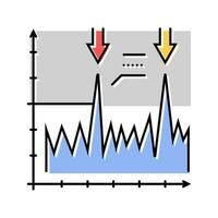 vibración análisis mecánico ingeniero color icono vector ilustración