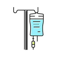 intravenous iv drip color icon vector illustration