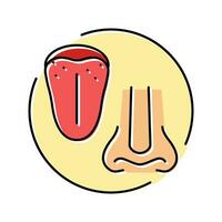 changes taste smell disease symptom color icon vector illustration