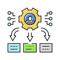 decision support analyst color icon vector illustration