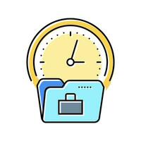 discipline clock succes challenge color icon vector illustration