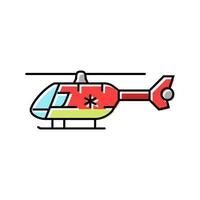 ambulancia helipuerto color icono vector ilustración