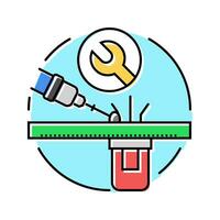 soldering components electronics color icon vector illustration