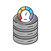 database performance color icon vector illustration