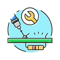 resistor replacement electronics color icon vector illustration