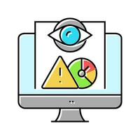 monitoring risk color icon vector illustration