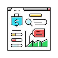 expense tracking color icon vector illustration