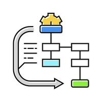 uml diagramas analista color icono vector ilustración