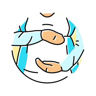 obstetric care gynecologist color icon vector illustration
