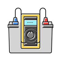 battery check car mechanic color icon vector illustration