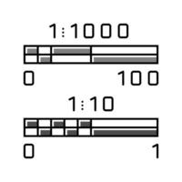 architectural scale drafter color icon vector illustration