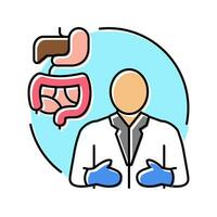 gastrointestinal doctor color icon vector illustration