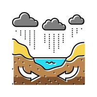 geotechnical analysis hydrogeologist color icon vector illustration