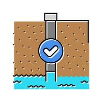 contaminant detection hydrogeologist color icon vector illustration