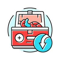 organ transplant color icon vector illustration