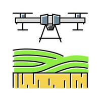 agricultural drone color icon vector illustration